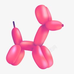 粉色狗狗气球造型高清图片