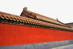 北京故宫红色宫墙金色琉璃瓦素材