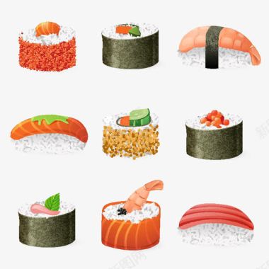 营养日本寿司图标图标