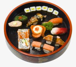 日料宣传单海鲜寿司拼盘高清图片