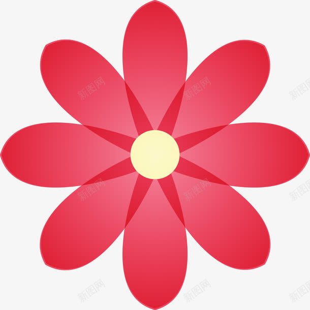 红色花朵图png免抠素材_新图网 https://ixintu.com 公司标志 几何立方 几何花型 圆 圆形 抽象 抽象的标志 花卉 花卉图案 花的标志 风格