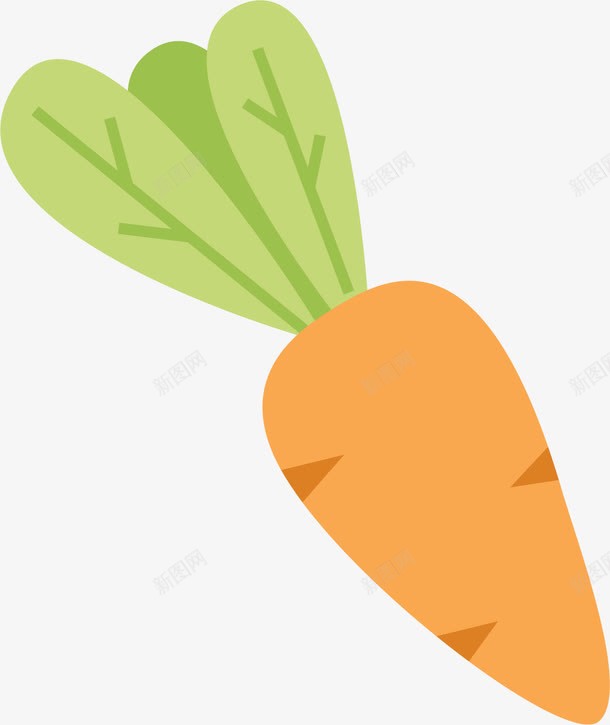 com 卡通胡萝卜 抽象蔬菜 棕色胡萝卜 绿色蔬菜 蔬菜 蔬菜q版 蔬菜简