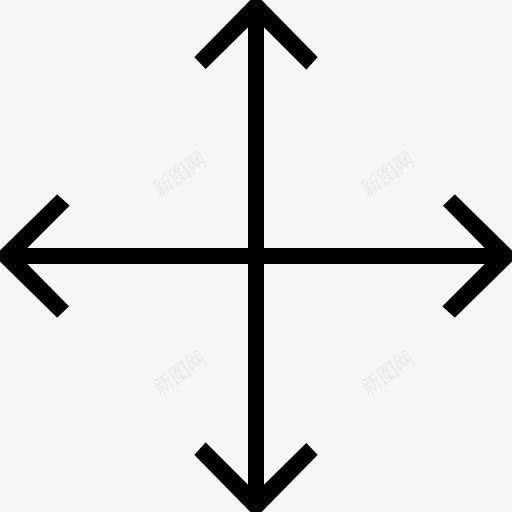十字路口图标png_新图网 https://ixintu.com 光标定位 十字路口 多媒体选项 箭头方向