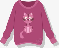毛衣图案外套毛衣卡通小猫图案图标高清图片