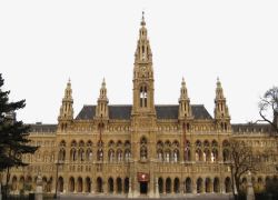 钟楼建筑欧洲旅游景点维也纳市政厅高清图片
