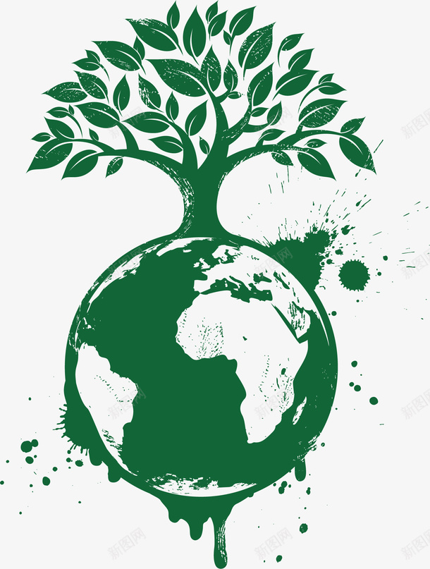 环保绿色png免抠素材_新图网 https://ixintu.com 卡通 树型 树型图 树型图案 树型框 树型结构 绿树