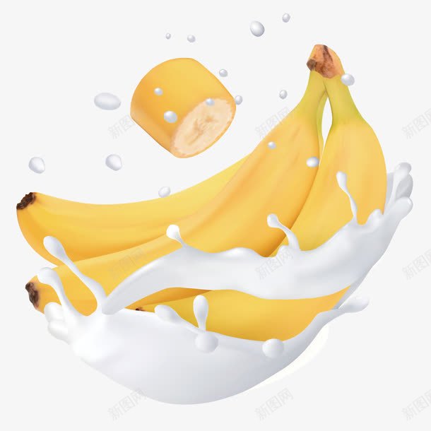 手绘飞溅的香蕉牛奶png免抠素材_新图网 https://ixintu.com 大香蕉大 手绘牛奶 手绘香蕉 流淌的牛奶 牛奶png 香蕉png 香蕉牛奶