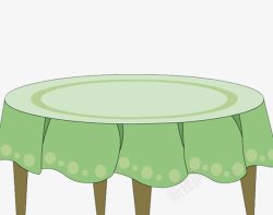 桌子绿色桌子卡通桌子素材