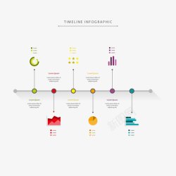 时间轴图表在简约风格素材