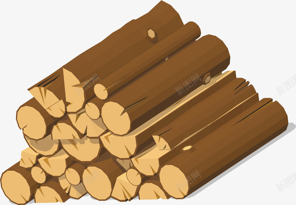 褐色的木柴堆png免抠素材_新图网 https://ixintu.com 创意 形状 形象 木柴 褐色 长方形