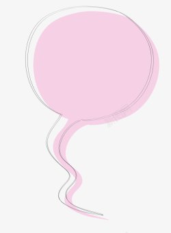 游戏对话框粉色气球简约联想线条对话框高清图片