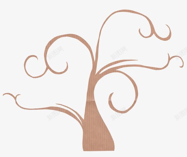 剪纸树背景咖啡色家居png免抠素材_新图网 https://ixintu.com 剪纸 咖啡色 家居 树背景