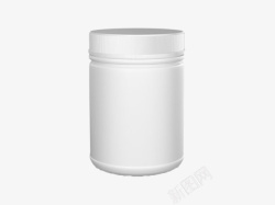 纯白色乳清蛋白塑料瓶罐实物素材