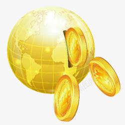 地球和钱模型全球经济高清图片