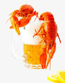 小龙虾啤酒节啤酒和龙虾高清图片