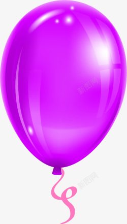 简约紫色气球素材