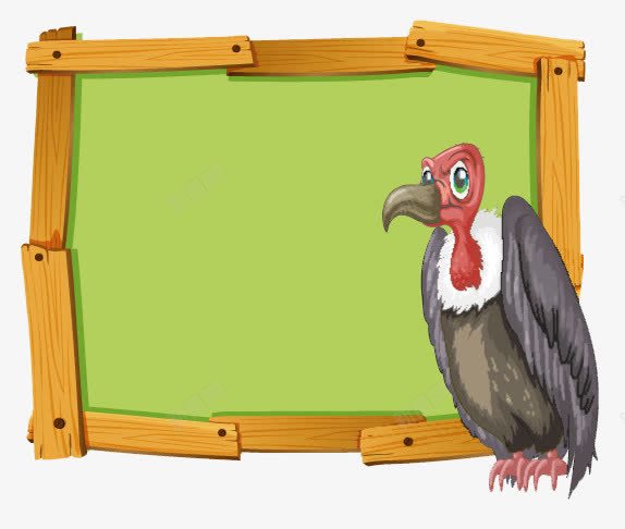 动物展板png免抠素材_新图网 https://ixintu.com 动物 卡通 可爱 展板 绿色 边框