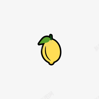 手绘卡通水果柠檬图标图标