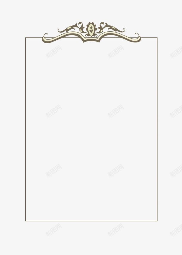 简洁欧式花纹边框png免抠素材_新图网 https://ixintu.com 欧式 欧风边框 清新 简单 简约 纹理边框 花纹 金色