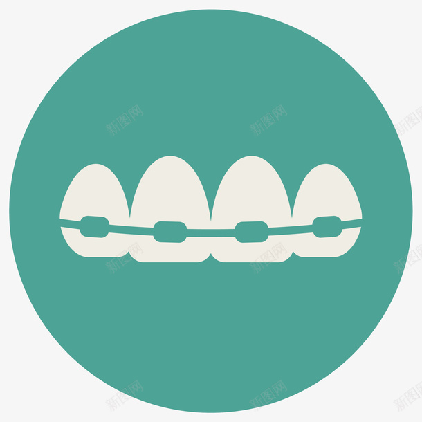 简约绿色矫正牙齿图标png_新图网 https://ixintu.com 固定牙齿 图标 圆形 形状圆图案图标 牙医 牙套 牙科 牙齿 矫正牙齿 简约 设计
