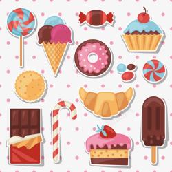 冰淇淋设计图卡通甜点标签图标高清图片