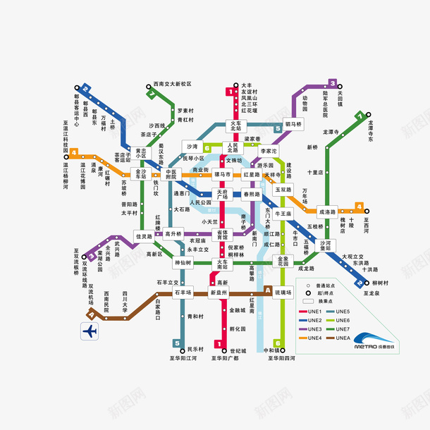 成都地铁线路图png免抠素材_新图网 https://ixintu.com 地铁 地铁线路图 成都 线路图 路线图