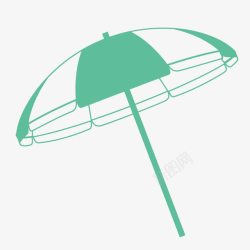 夏季沙滩伞沙滩伞图标高清图片