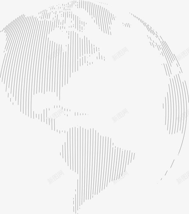 创意地球图标png_新图网 https://ixintu.com 地球 抽象 条纹 简约 线条