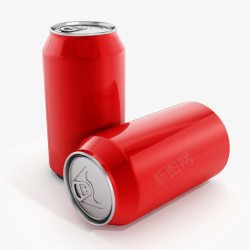 时尚空白易拉罐可乐红色易拉罐空白包装高清图片
