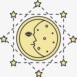 神秘符号月亮符号高清图片