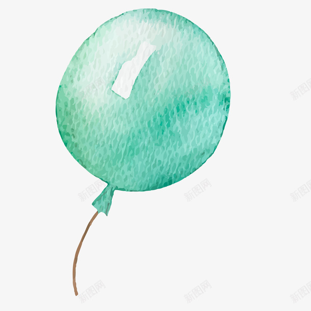 卡通手绘蓝色的气球矢量图ai免抠素材_新图网 https://ixintu.com 卡通 手绘 气球 水彩 节日装饰 蓝绿色 矢量图