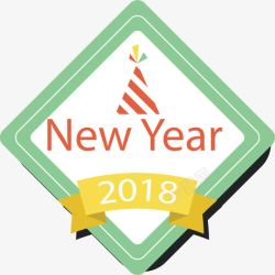 新年特价2018节日促销几何标签高清图片