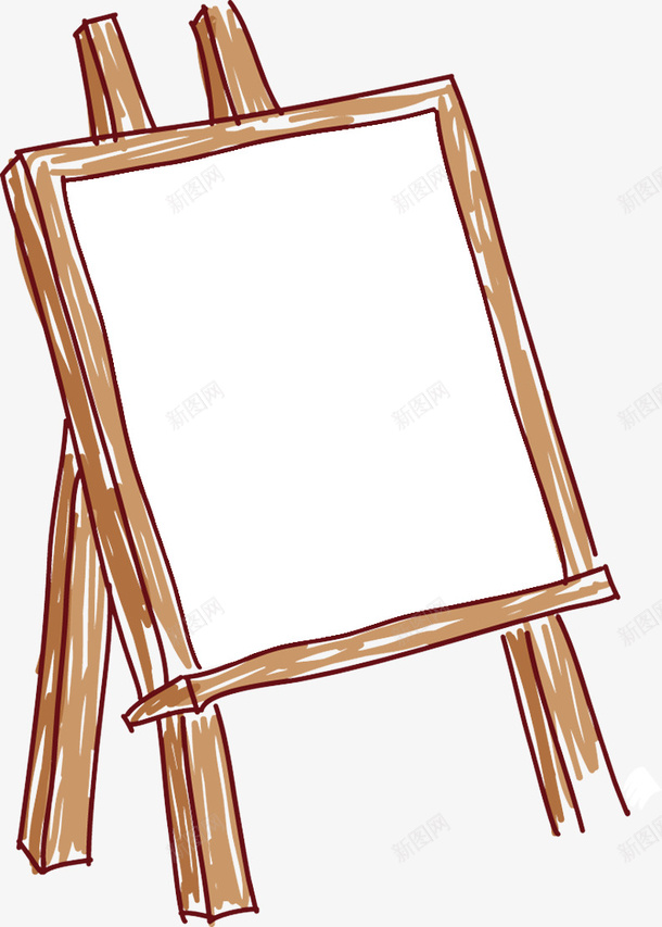 棕色立着的画板png免抠素材_新图网 https://ixintu.com 创意 卡通 商务 手绘 棕色 画板 简约 边框