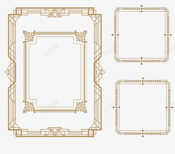 边框金色png免抠素材_新图网 https://ixintu.com 古典 柔美 欧式 欧式花纹 线条 线框 花纹 花纹边框 花边 边框 金色色块