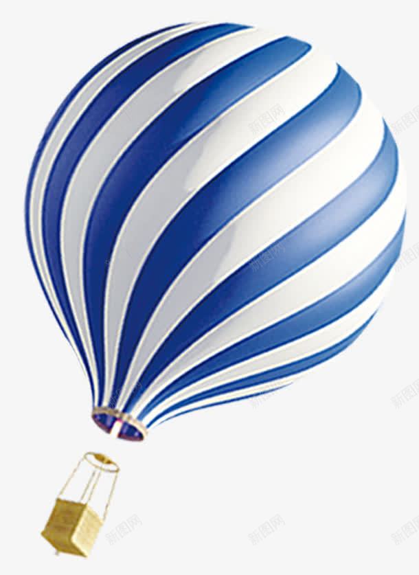 蓝白气球png免抠素材_新图网 https://ixintu.com 卡通手绘 双十二 底部装饰 热气球 背景气球 蓝白色