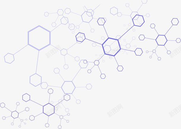 手绘分子矢量图ai免抠素材_新图网 https://ixintu.com 分子 手绘 蓝色 矢量图