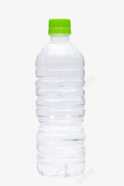 带吸管瓶子透明解渴带绿色瓶盖的塑料瓶饮用高清图片