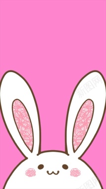 卡通可爱萌兔子H5背景背景