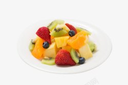 盘里的水果白色盘里的水果沙拉高清图片