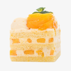 芒果块PNG一块美味的芒果强曾蛋糕高清图片