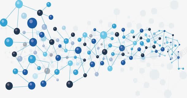 连接节点花纹png免抠素材_新图网 https://ixintu.com 分子结构 生物分子 矢量png 节点 节点花纹 蓝色结构