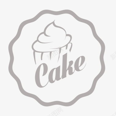 可爱蛋糕logo矢量图图标图标