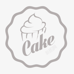 精致简约背景可爱蛋糕logo矢量图图标高清图片