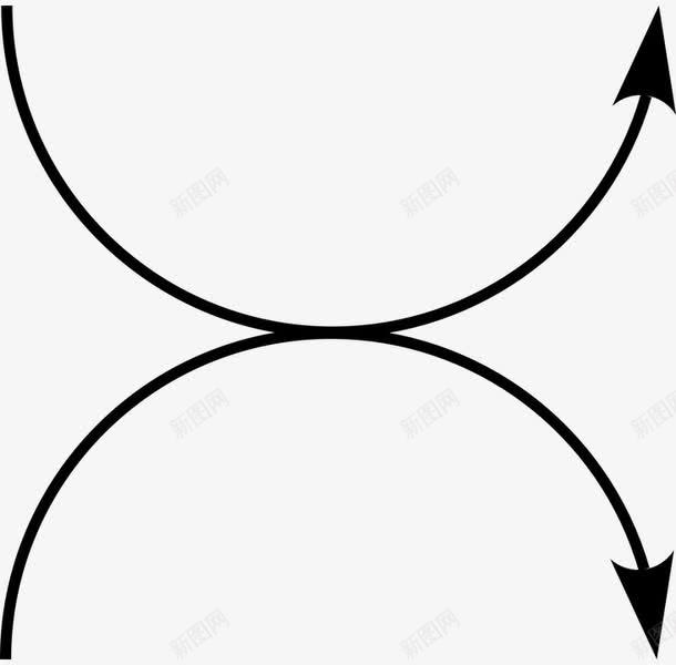 半圆分散箭头双向图标png_新图网 https://ixintu.com 分散 半圆 双向 箭头