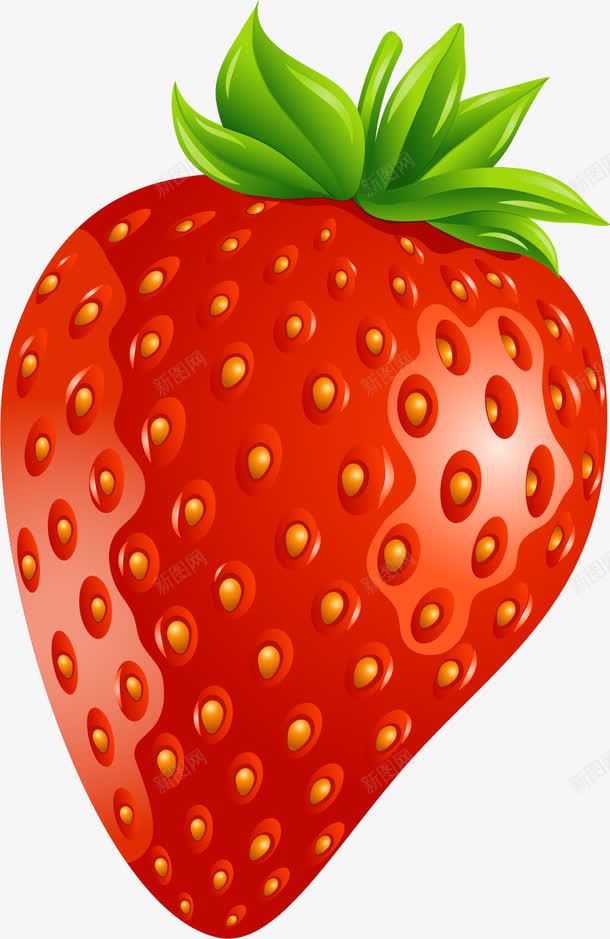 卡通红色草莓png免抠素材_新图网 https://ixintu.com 免抠PNG 卡通 水果 红色 美食 草莓 质感