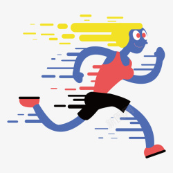 骨汤logo图片免费下载马拉松跑步冲刺冲向终点的黄发女矢量图高清图片