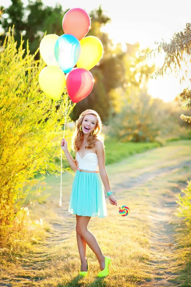 拿彩色气球的女孩海报背景jpg设计背景_新图网 https://ixintu.com 女孩 彩色 气球 海报 背景