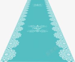 蓝色婚礼地毯素材