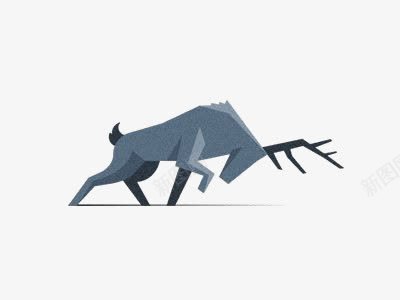 麋鹿图标png_新图网 https://ixintu.com 几何小鹿 创意小鹿 动物 小鹿 简约 鹿LOGO