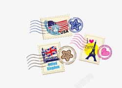 世界各地邮戳矢量设计世界各地邮戳矢量图高清图片